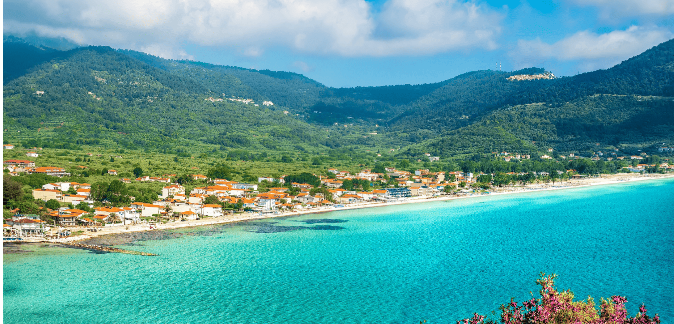 a beachside town on Thassos