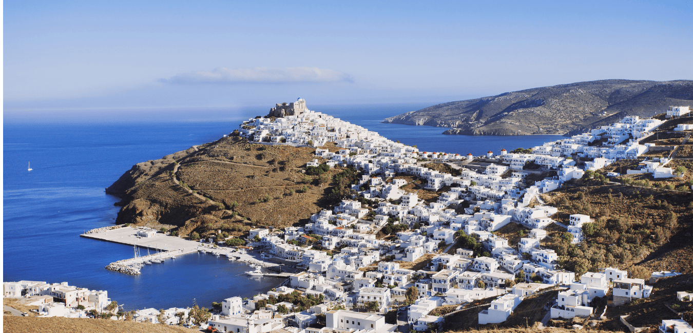 A hilltop town on Astypalaia