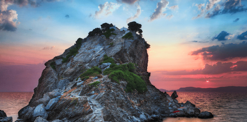 a rock off the coast of skopelos