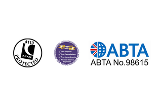 the ATOL and ABTA logos as well a JTA promise
