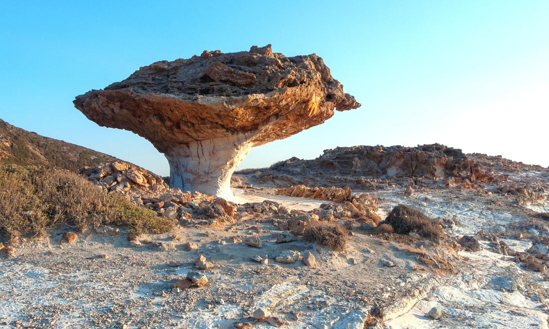 Skiadi, a weirdly shaped rock on Kimolos