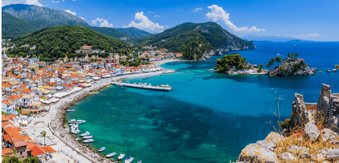 Looking down on Parga from the Venetian Castle