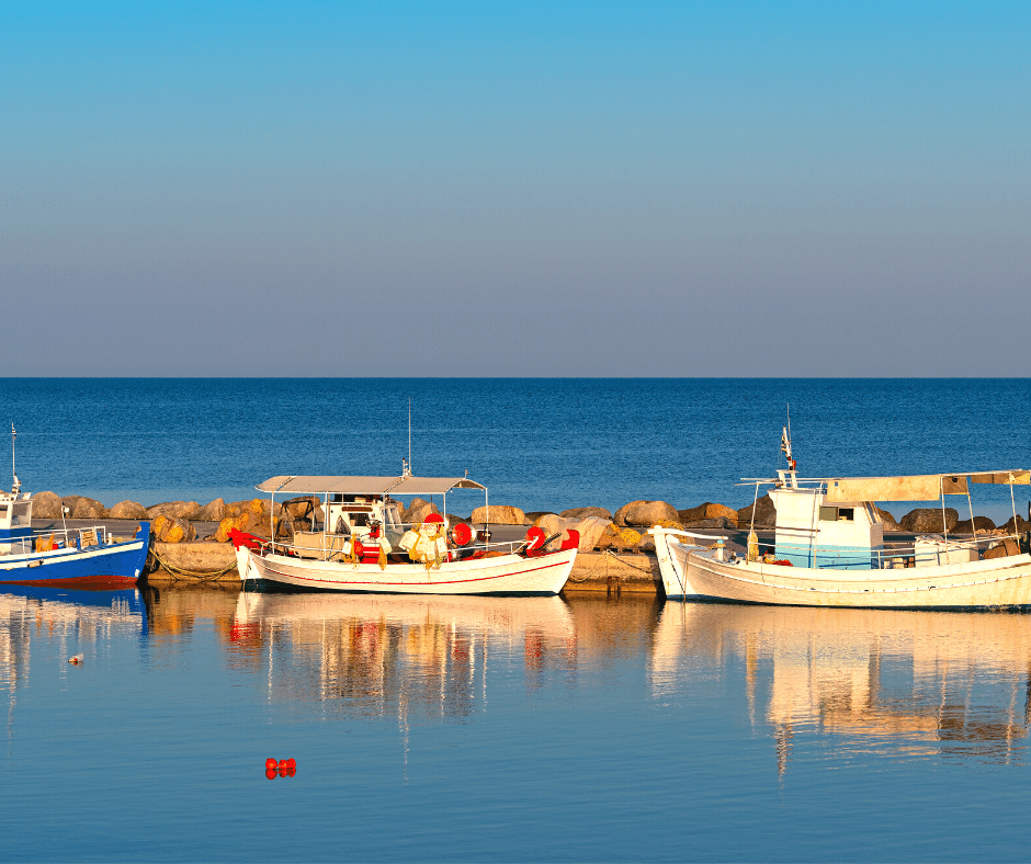 Small boats in Skyros harbour