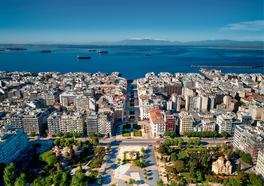 Looking down on Thessaloniki